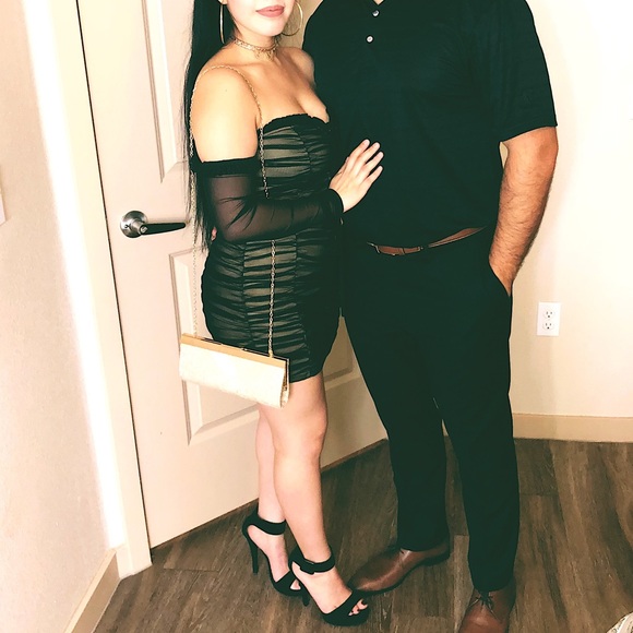 Black sheer midi dress🔥 - Picture 2 of 12